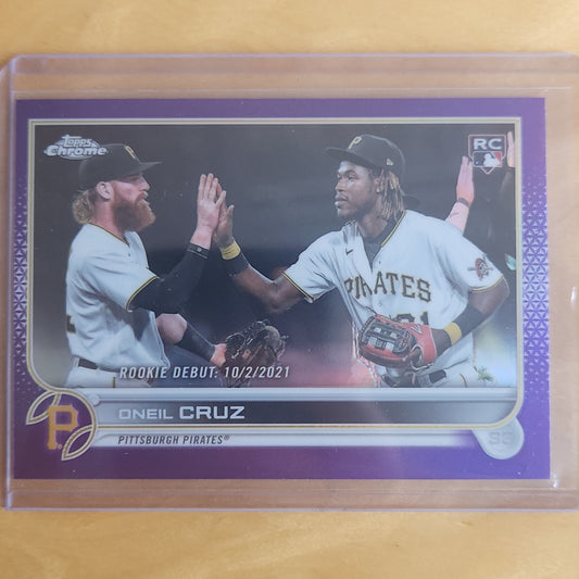 2022 Topps Chrome O'Neil Cruz RC Purple Refractor #USC74 Pittsburgh Pirates