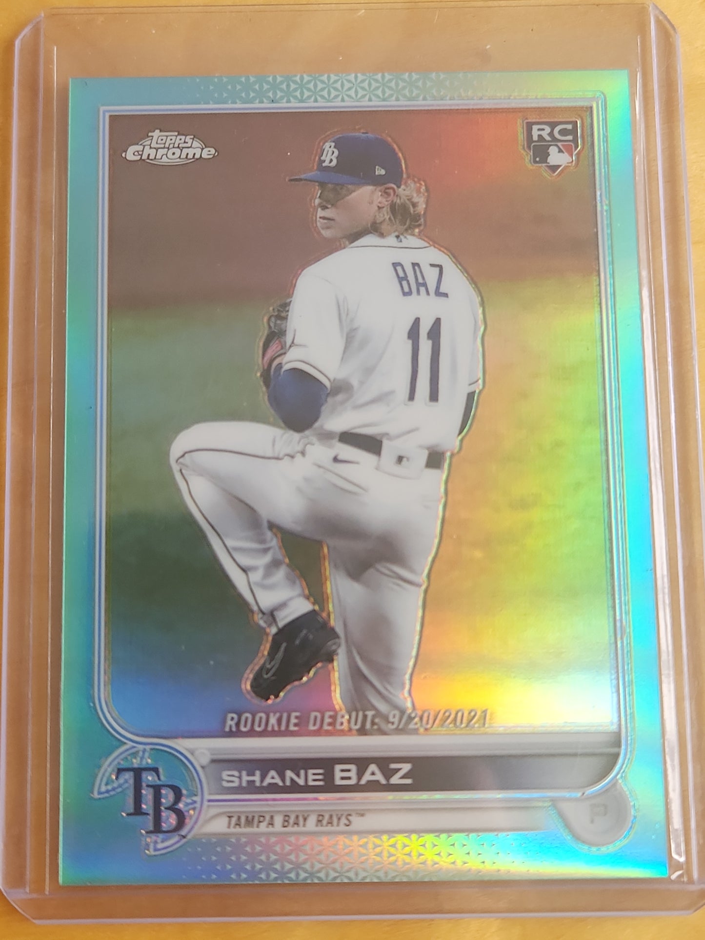 2022 Topps Chrome Shane Baz RC Aqua Refractor 240/250  #USC175 Tampa Bay Rays