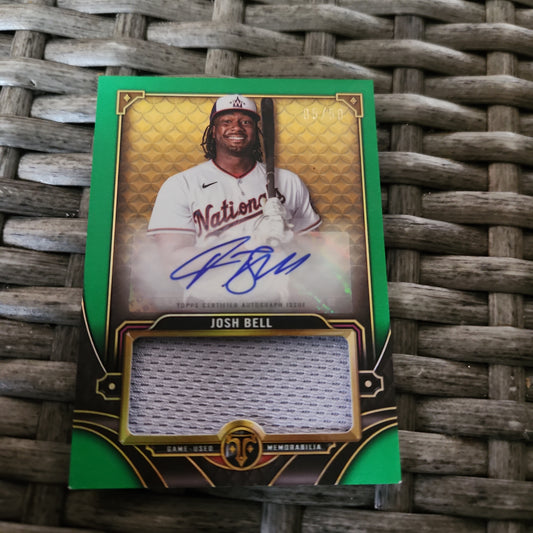 Topps Triple Theards Green Future Phenoms Josh Bell Relic Auto 05/50 #ASJR-JB