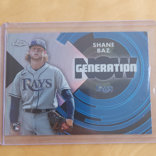 2022 Topps Chrome Shane Baz Generation Insert Refractor #GNC-15 Tampa Bay Rays