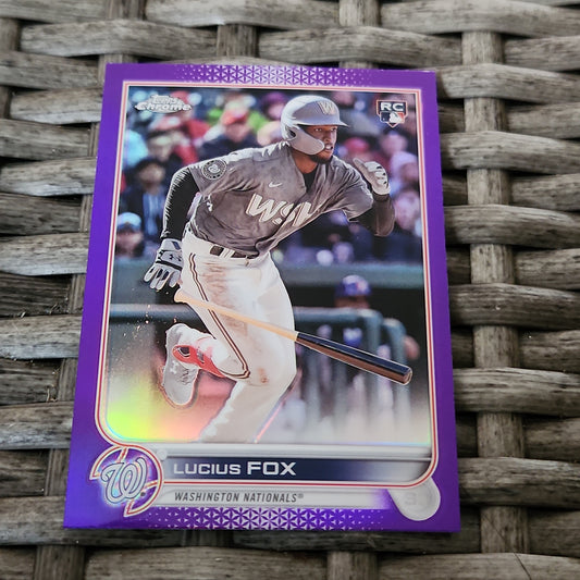 Topps Chrome Purple Lucius Fox RC #USC181