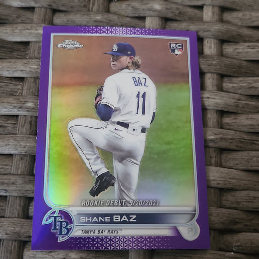 Topps Chrome Purple Shane Baz RC #USC175