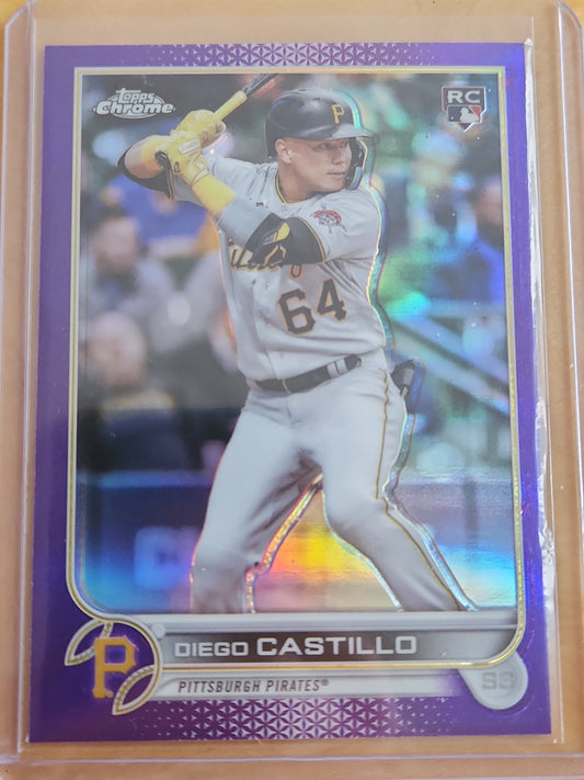 2022 Topps Chrome Diego Castillo Purple Refractor #USC27 Pittsburgh Pirates.