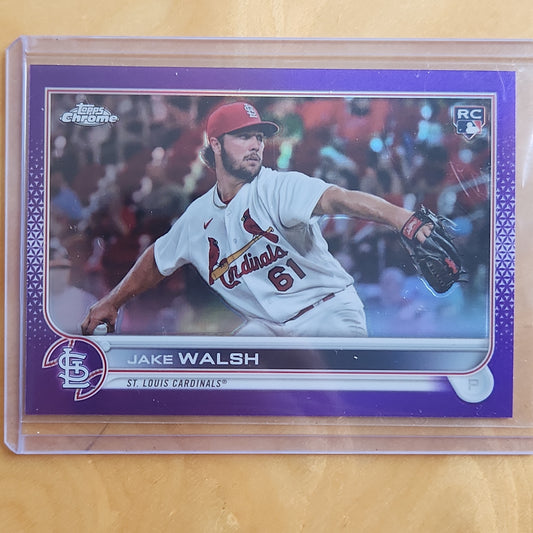 2022 Topps Chrome Jake Walsh RC Purple Refractor #USC156 St. Louis Cardinals
