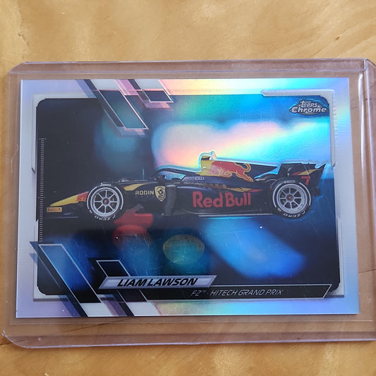 2021 Topps Chrome F1 Liam Lawson Car Formula 2 #106 Suderia Ferrari