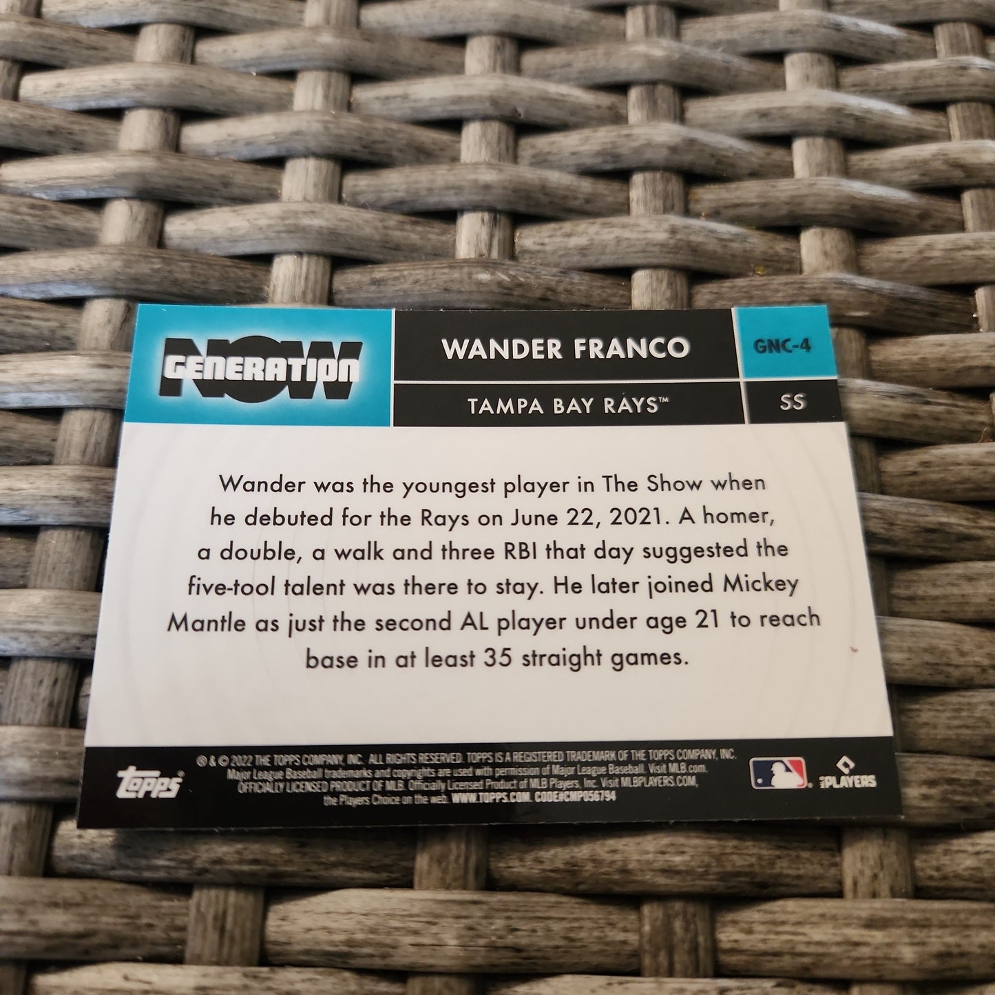 Topps Chrome Generation Wander Franco RC #GNC-4