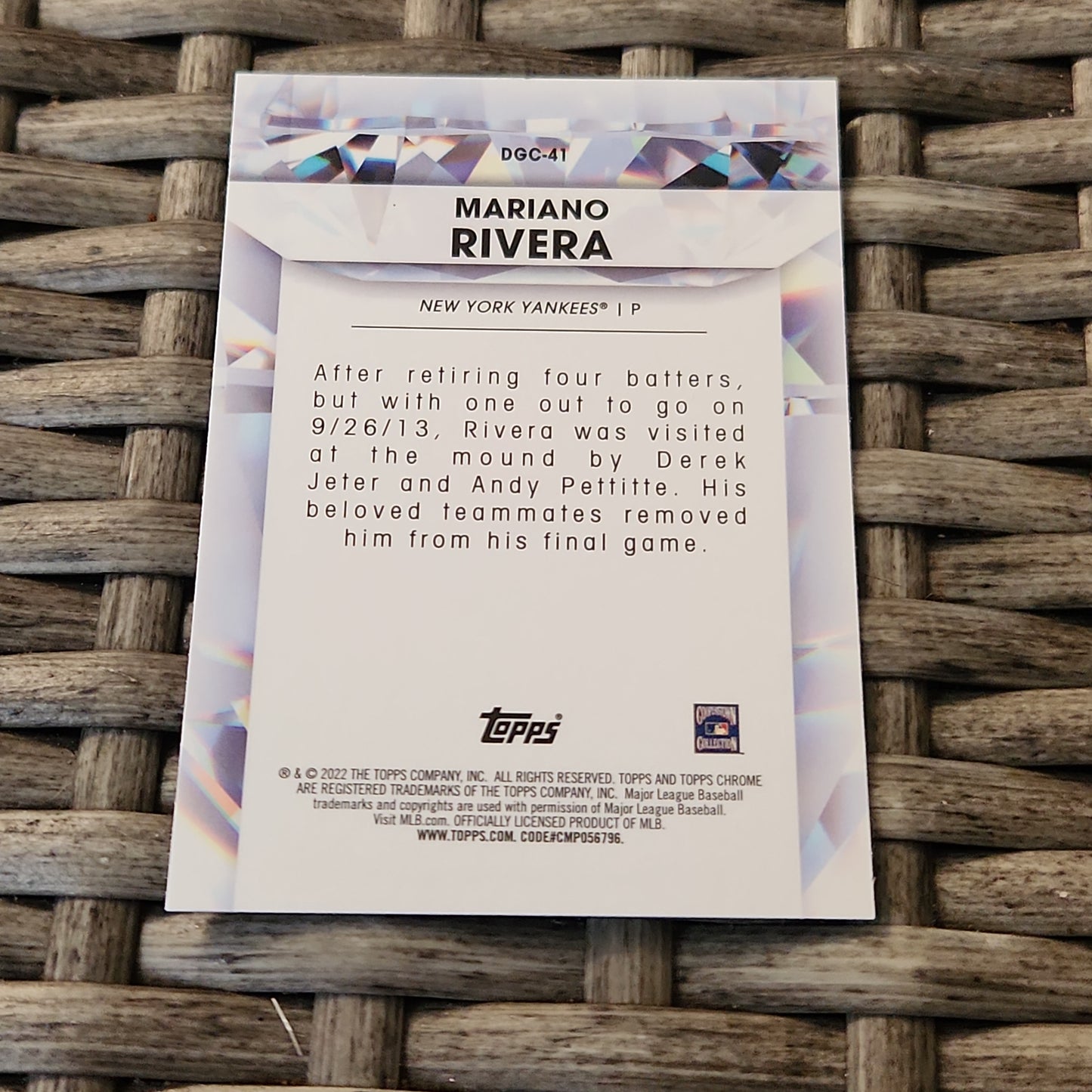 Topps Chrome Diamond Mariano Rivera #DGC-41