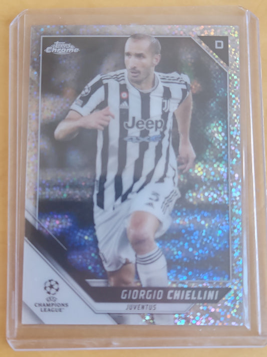 2022 Topps Chrome UEFA Champions League Giorgio Chiellini Speckle Refractor #82 Juventus