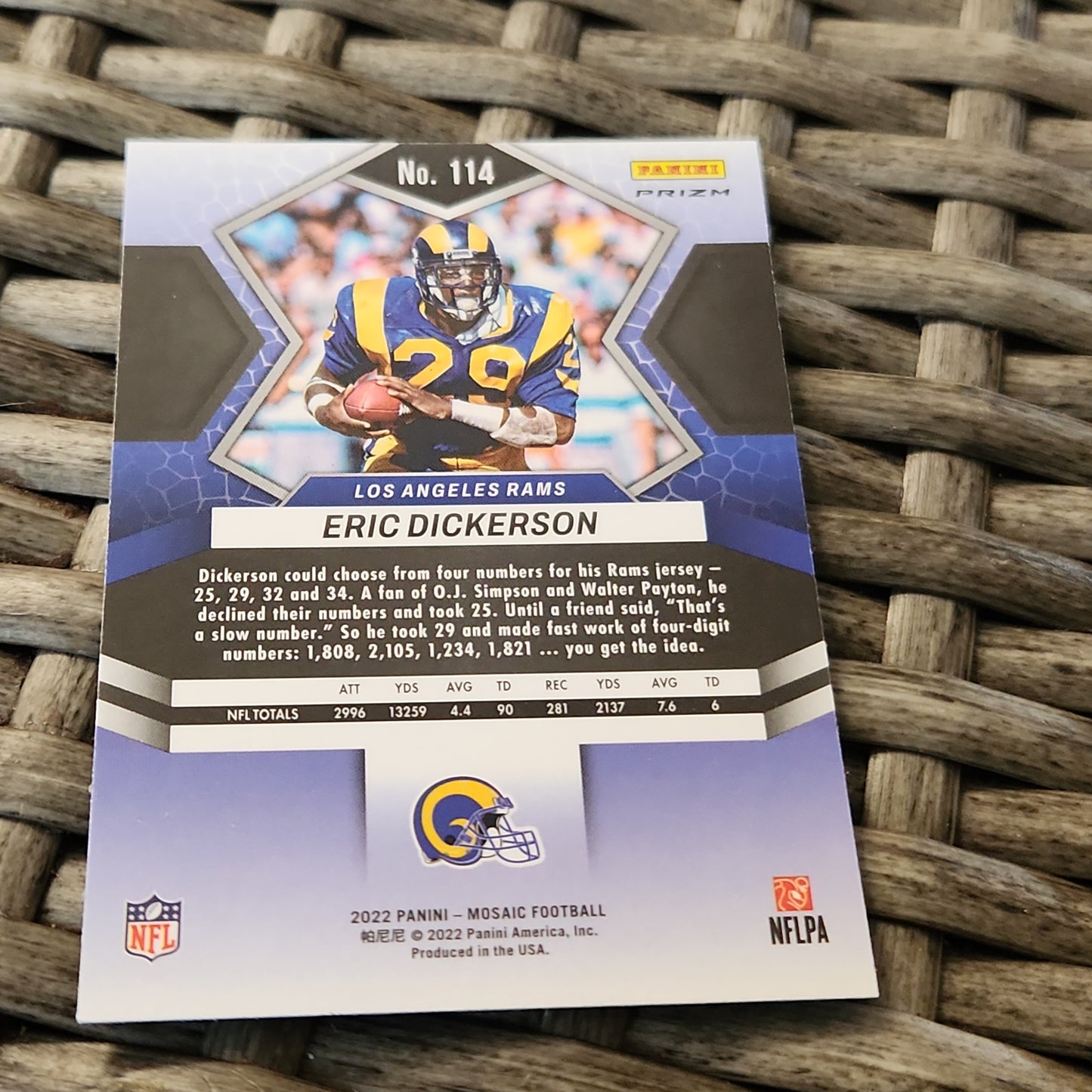 Panini Prizm Mosaic Eric Dickerson #114