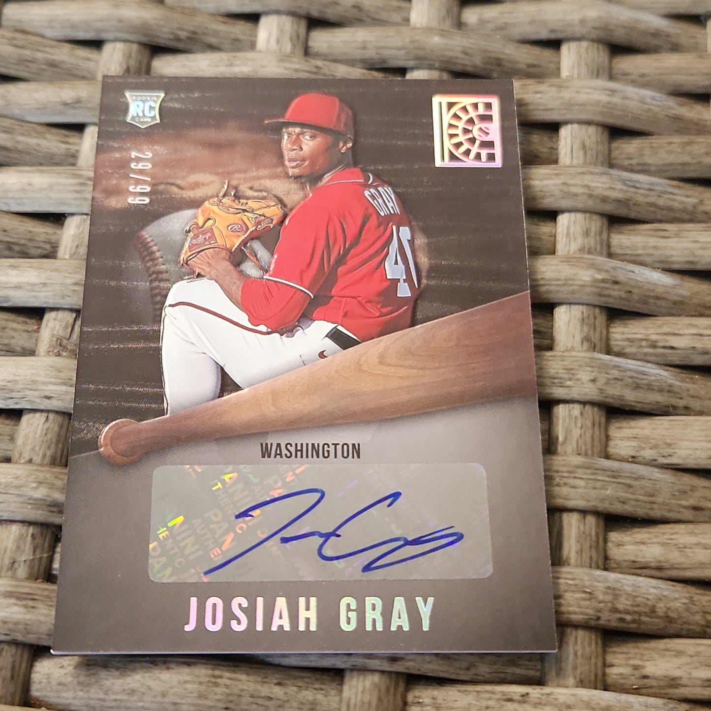 Panini Capstone Josiah Gray RC Auto 29/99 #RA-GR