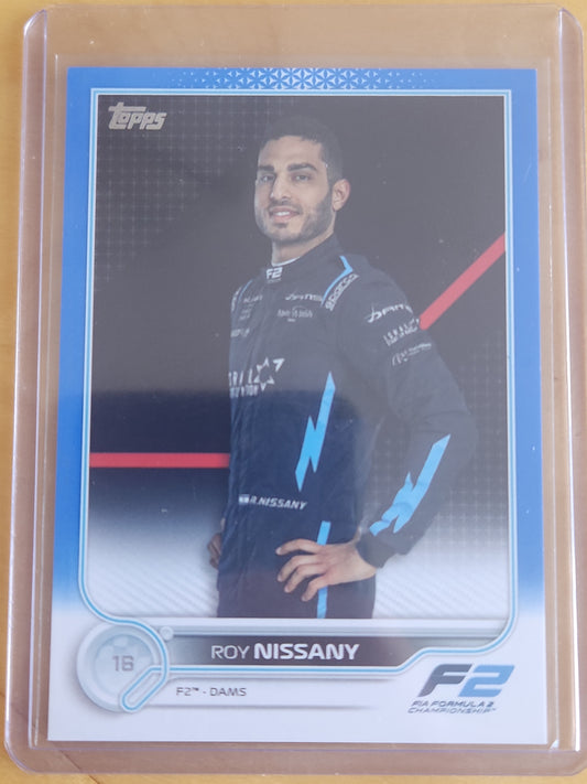 2022 Topps F1 Roy Nissany Formula 2 Blue 43/99 #91