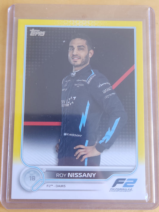 2022 Topps F1 Roy Nissany Formula 2 Yellow 027/125 #91