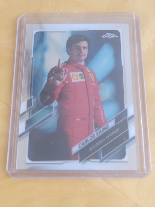 2021 Topps Chrome F1 Carlos Sainz #12 Scuderia Ferrari