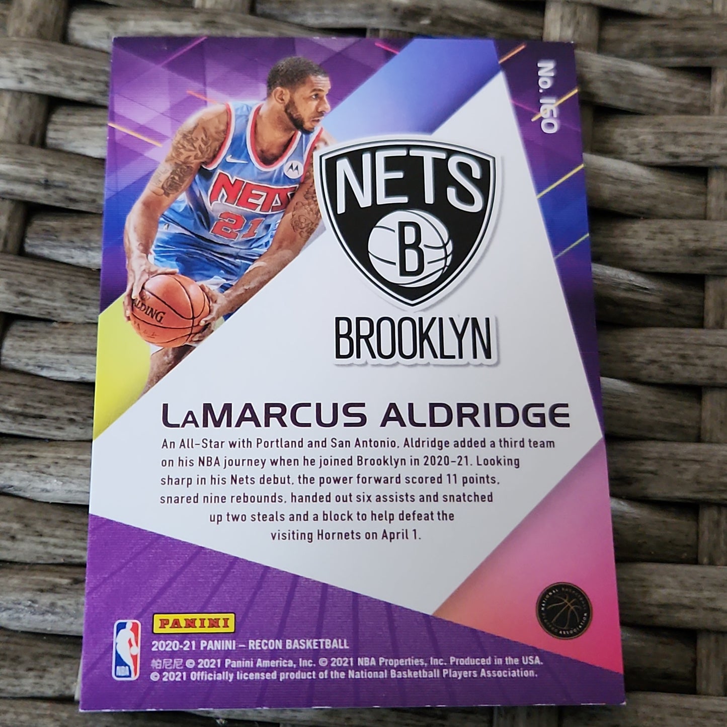 Panini Purple Recon Lamarcus Aldridge 62/99 #160