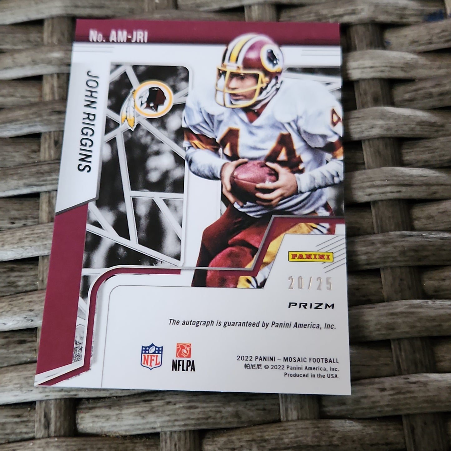 Panini Prizm Mosaic John Riggins Auto 20/25 #AM-JRI