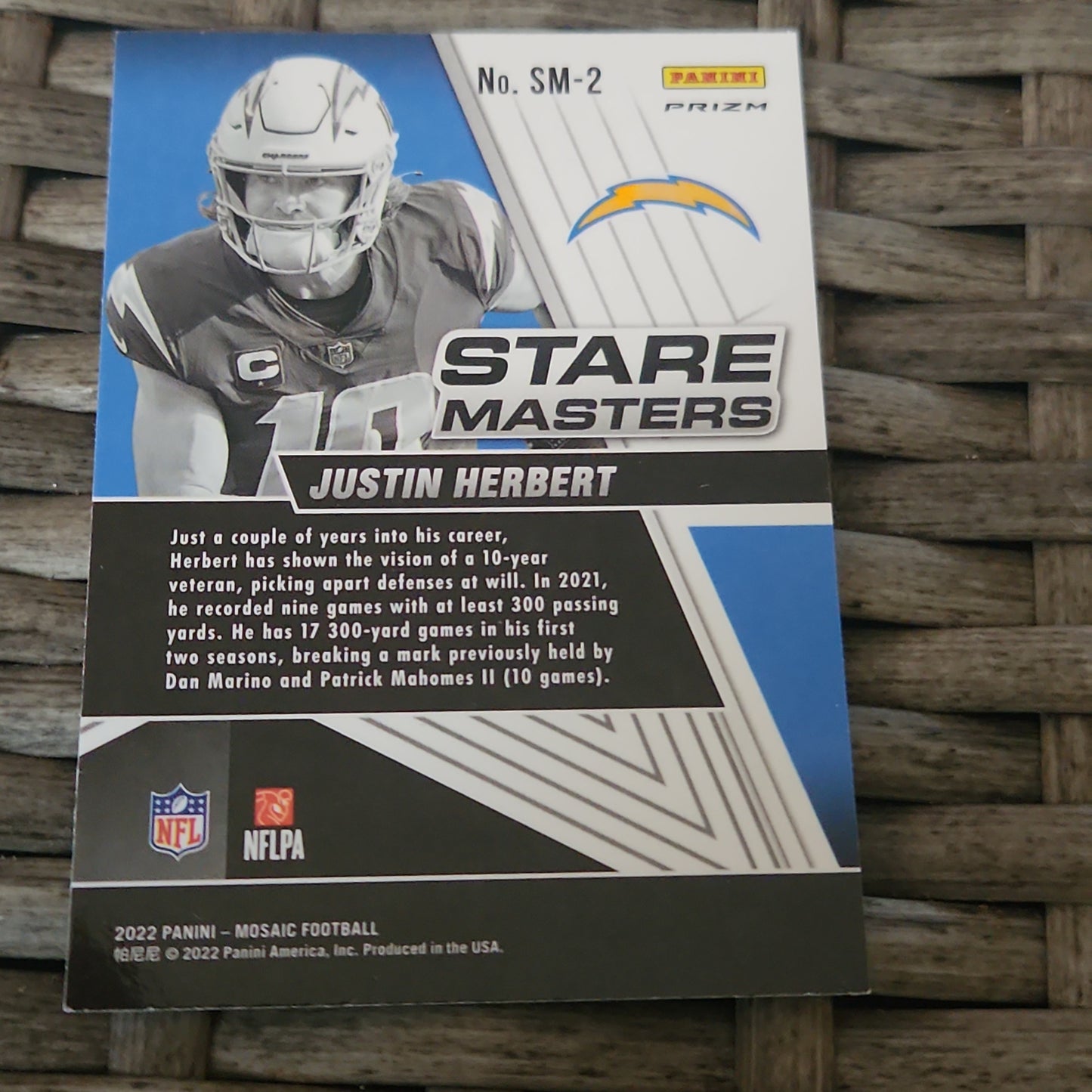 Panini Mosaic Prizm Stare Master Justin Herbert #SM-2