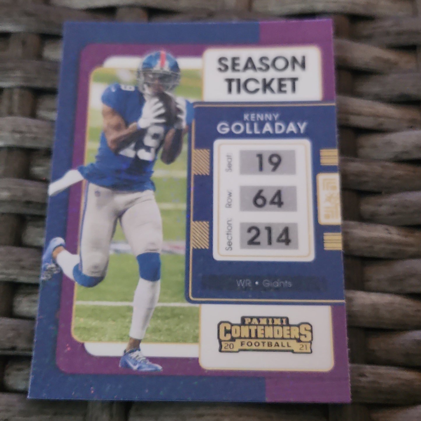 Panini Contenders Season Ticket Purple Star Dust Kenney Golladay #75