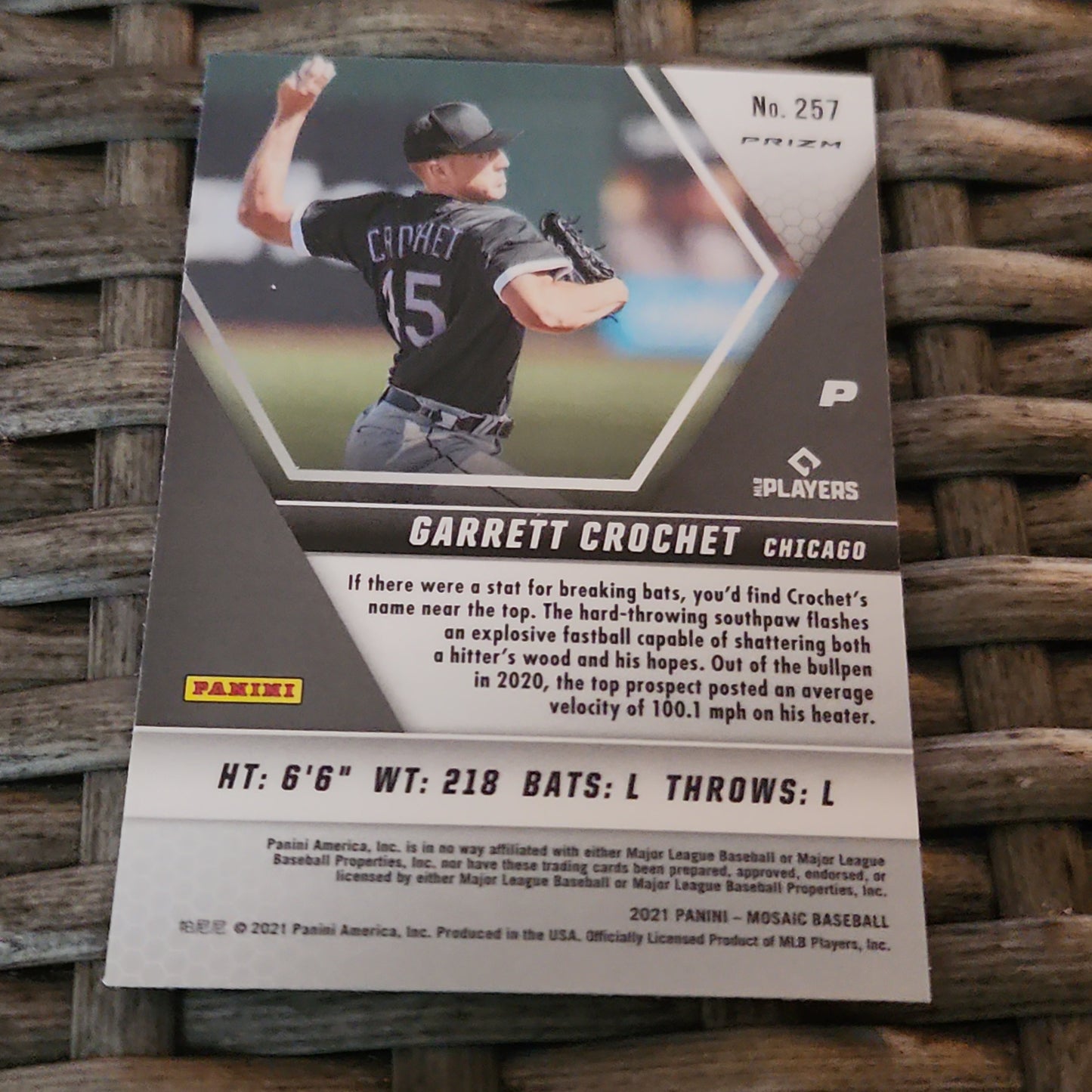 Panini Mosaic Red Garrett Crochet RC #257