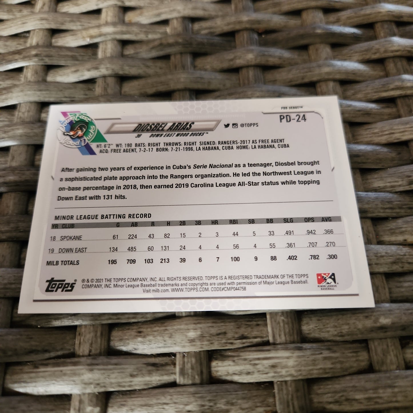 Topps Pro Debut Disobel Arias PD-24