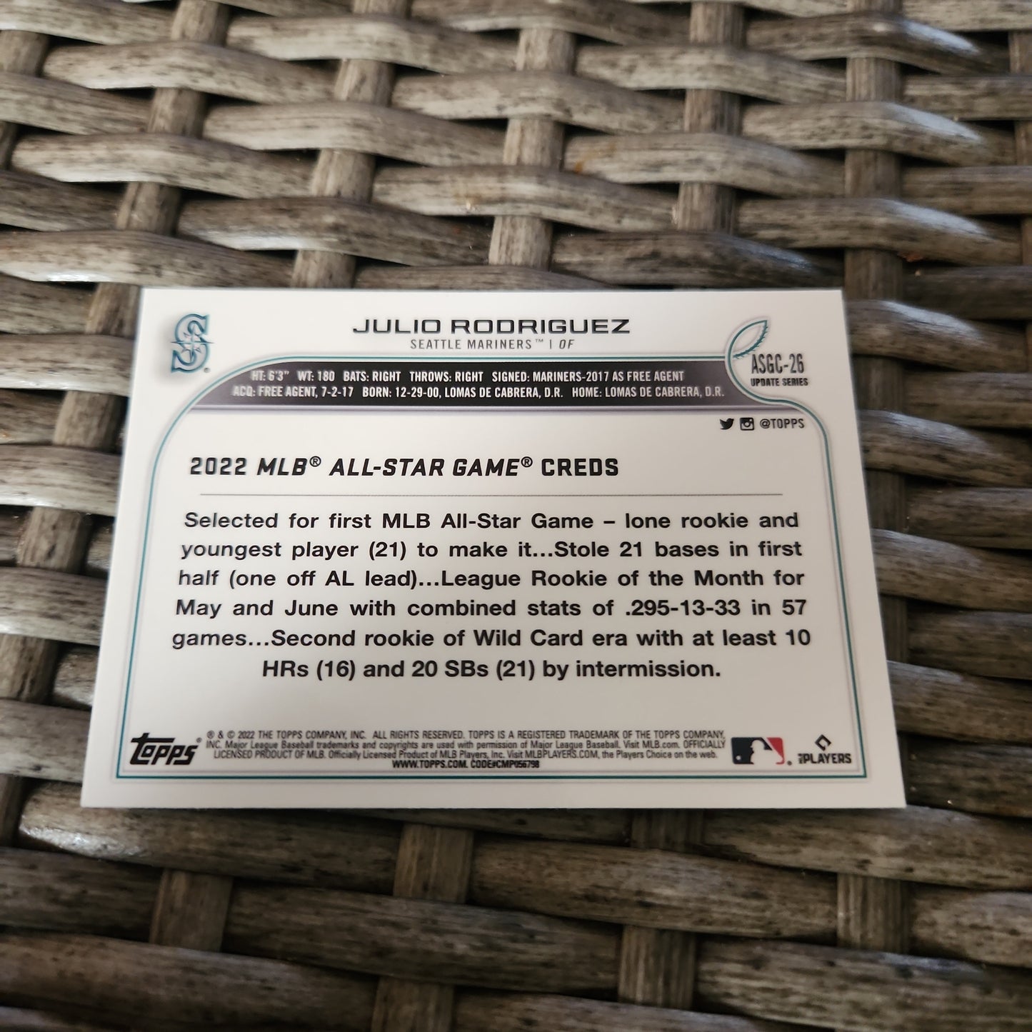 Topps Chrome Juilo Rodrigues RC #ASGC-26