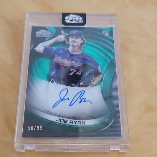 Topps Chrome Black Joe Ryan RC Auto 56/99 #CBA-JRY