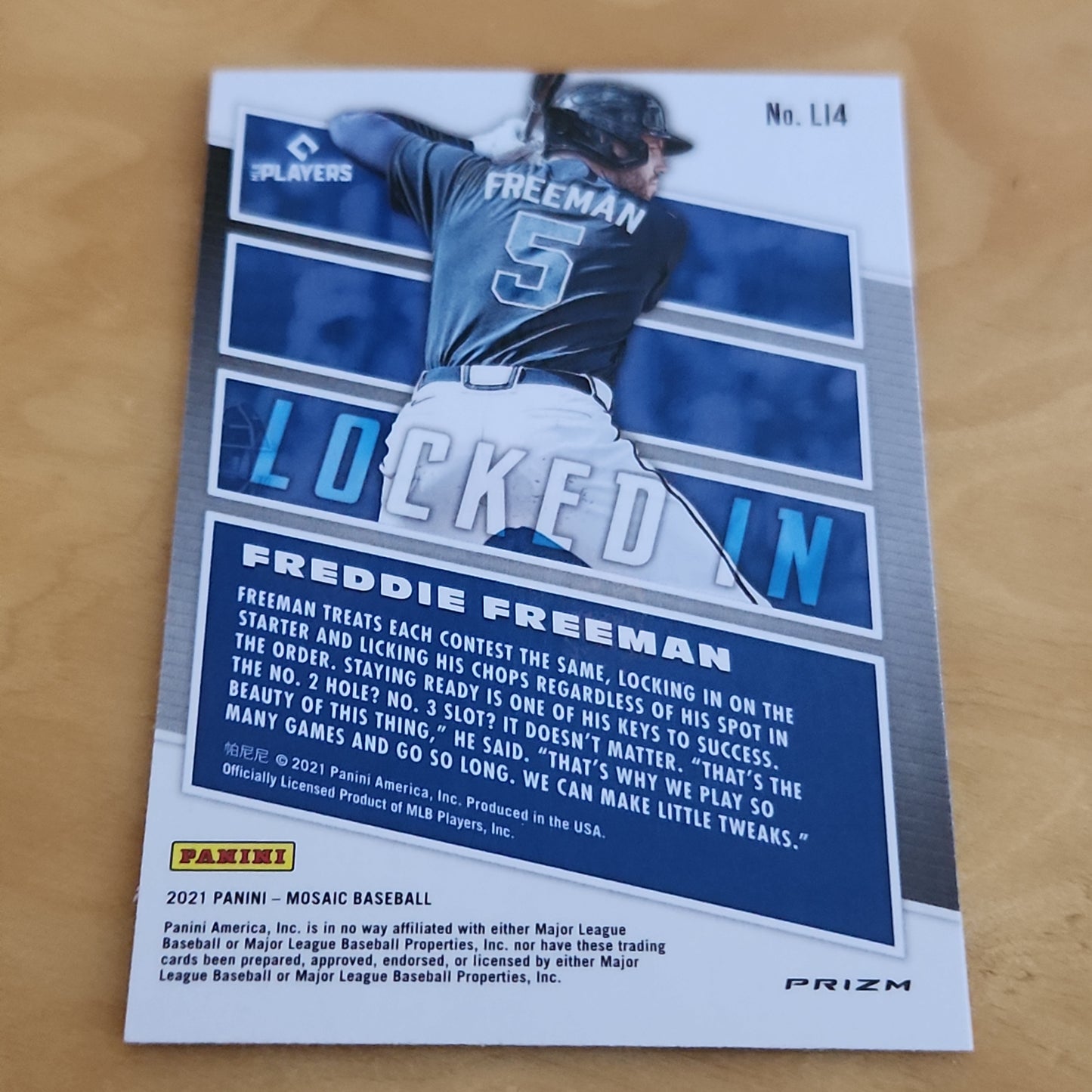 Panini Prizm Mosiac Locked In Freedie Freeman #L14