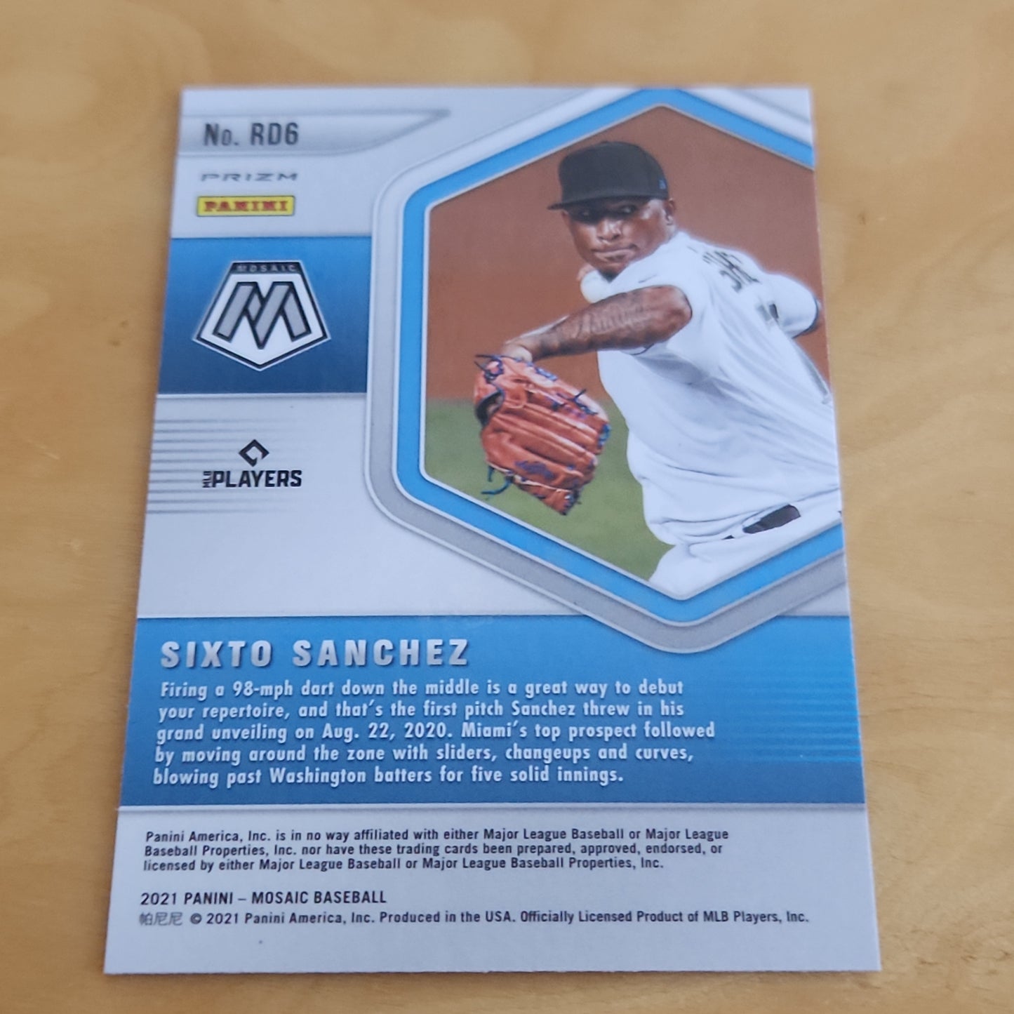 Panini Prizm Mosiac Rookie Debut Sixto Sanchez #RD6