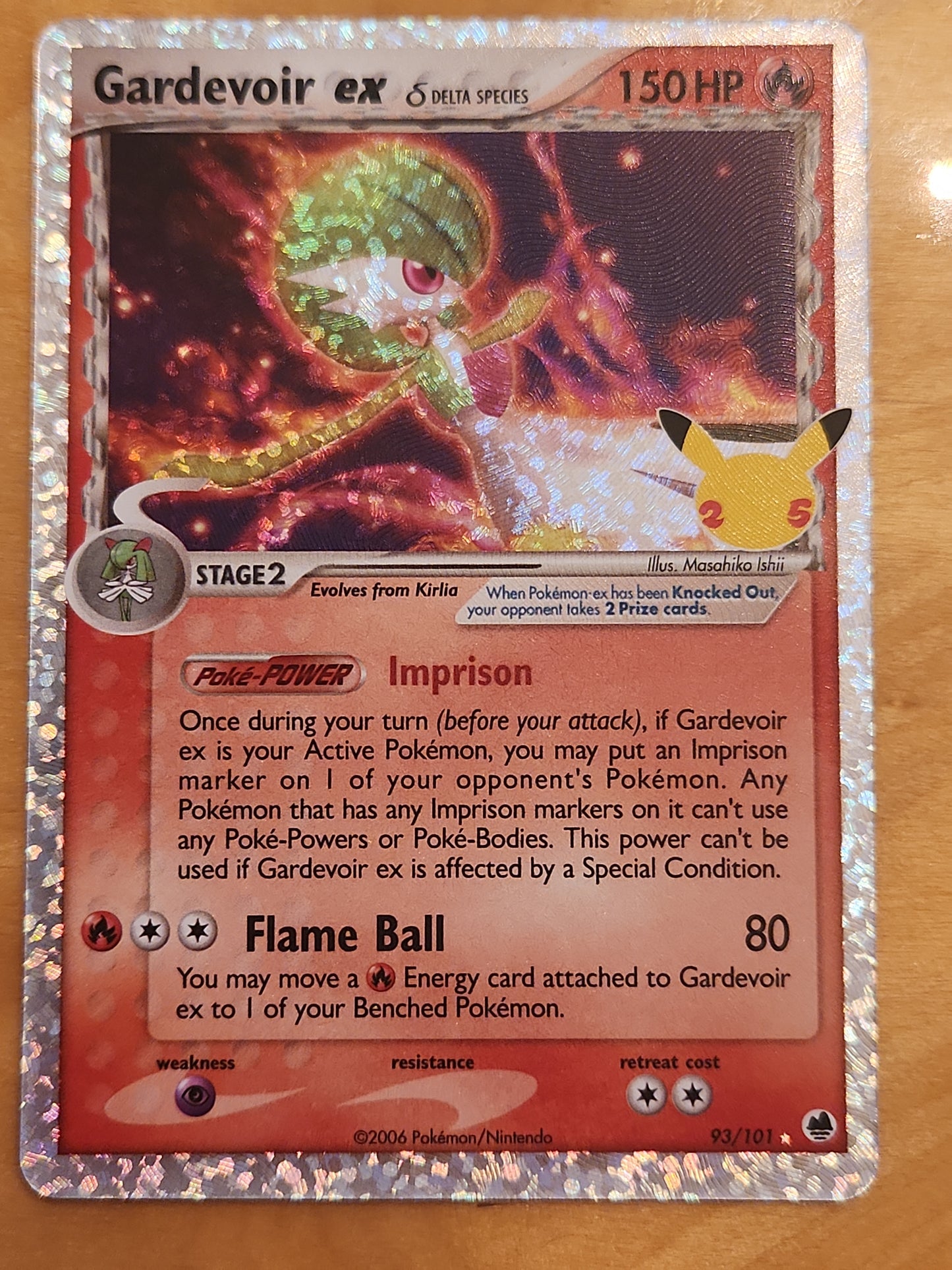 2006 Pokémon Gardevoir EX Parallel #93/101