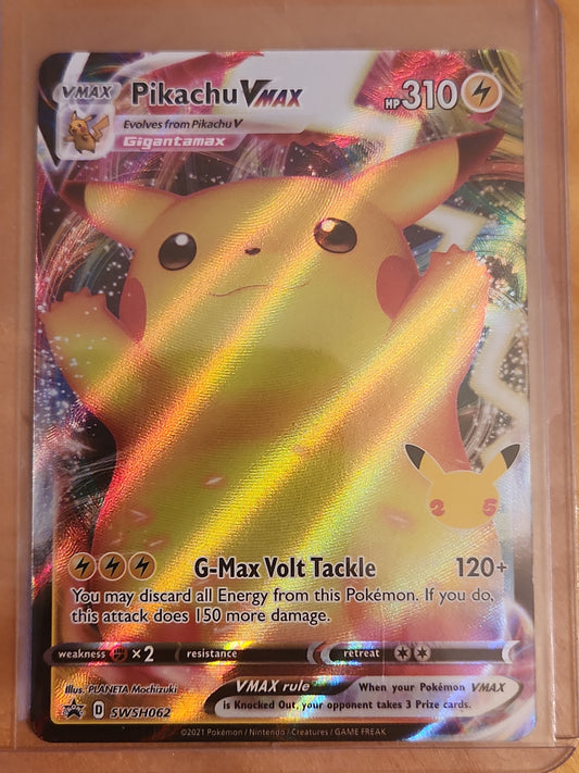 Pikachu VMAX SWSH062 Black Star Promo Ultra Rare Holo Pokemon TCG Card - NM