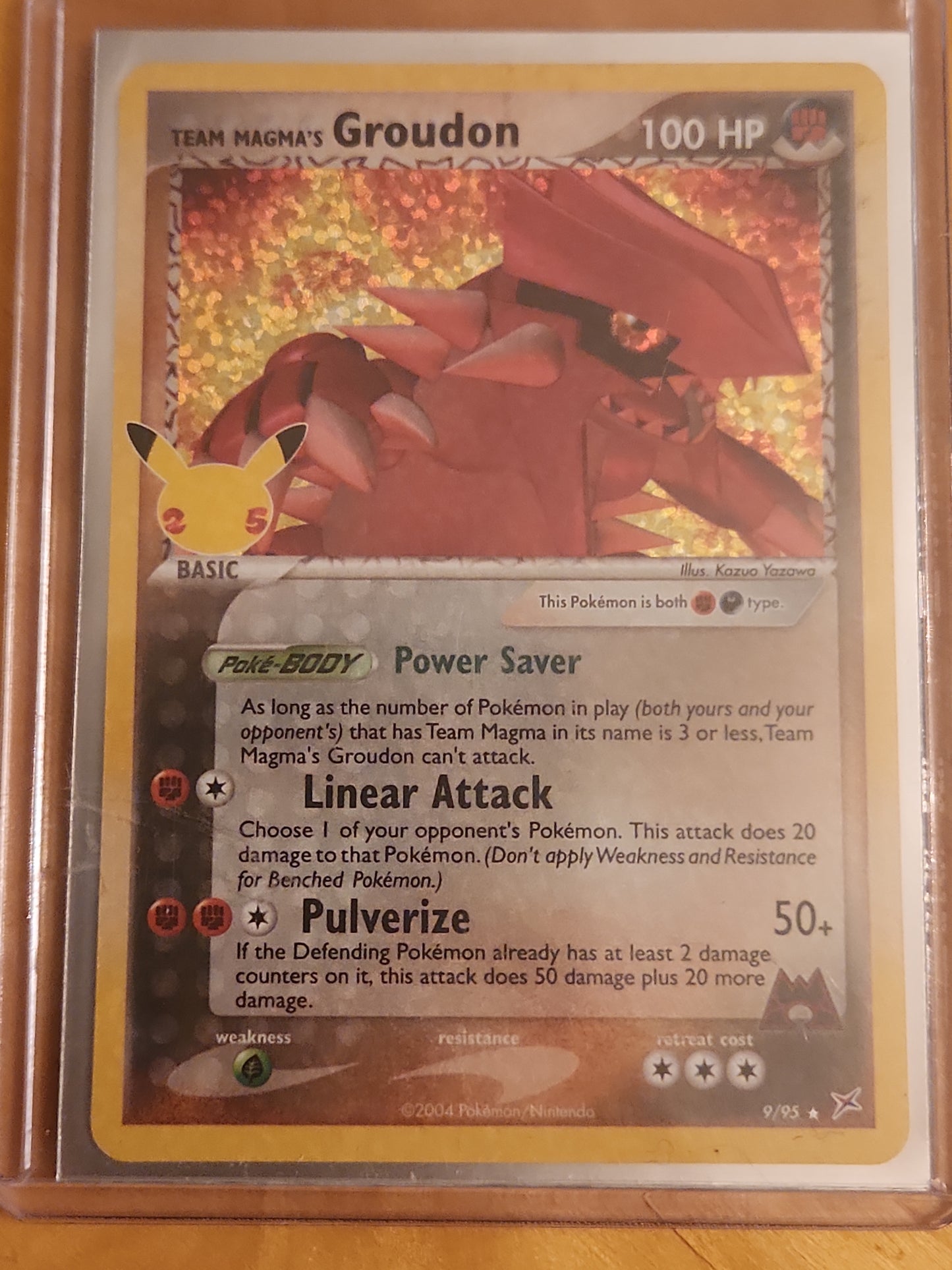 Pokemon Celebrations Team Magma’s Groudon 9/95 Ultra Rare Card 25th Anniversary