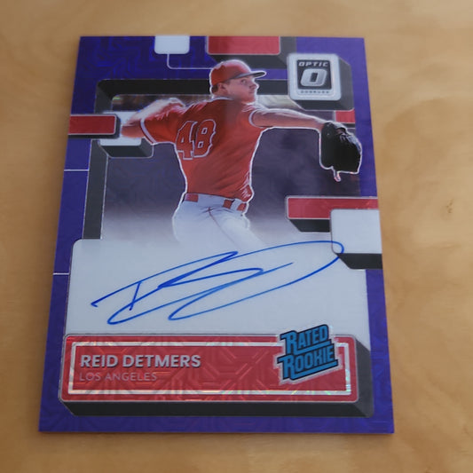 Panini Optic Purple Rated Rookie Reid Detmers Auto 58/88 #RRS-RD