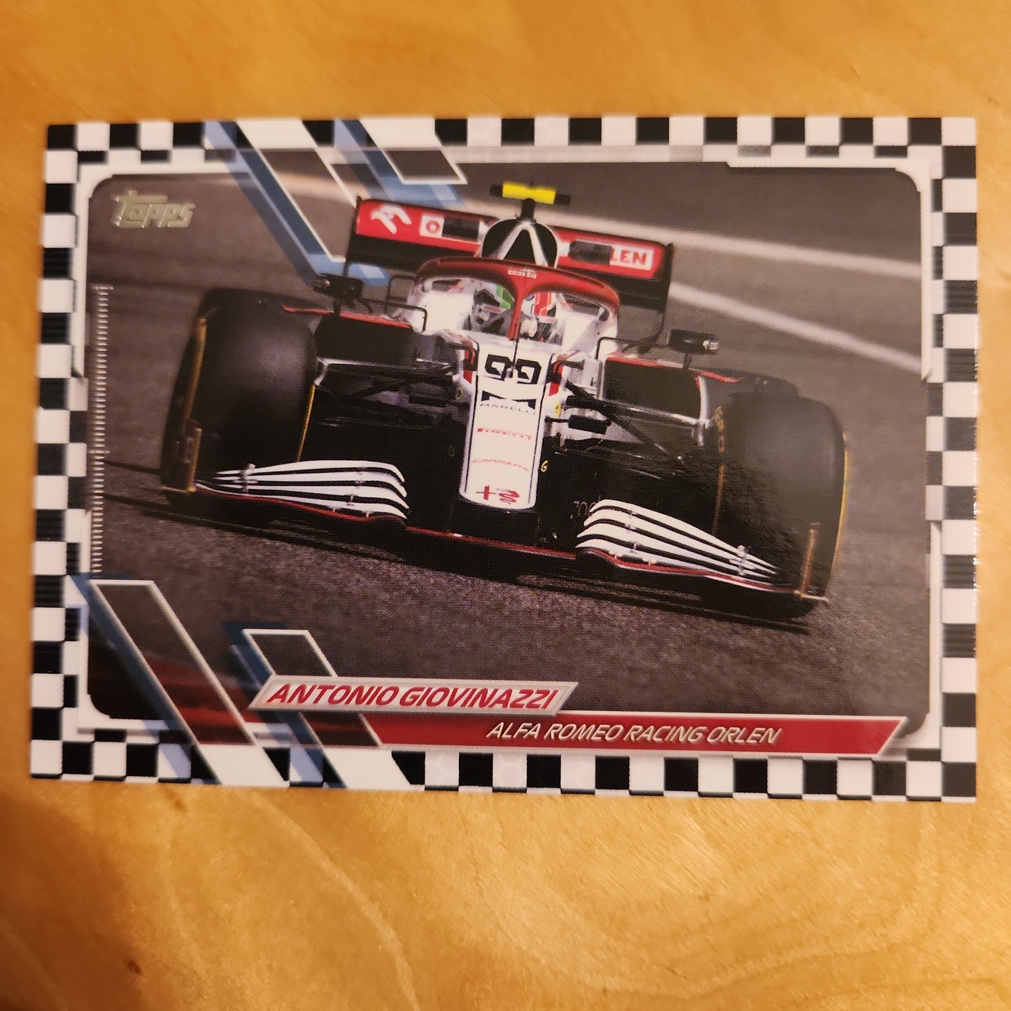 2021 Topps F1 Racing Antonio Giovinazzi Checker Board #111 Alfa Romeo Racing Orlen