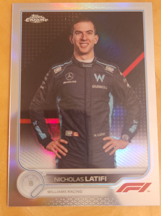 2022 Topps Chrome F1 Racing Nicholas Latifi Refractor #51 Williams Racing