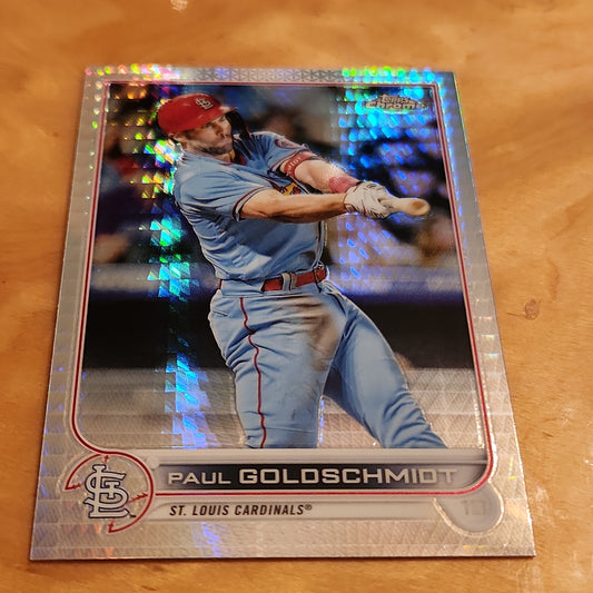 Topps Chrome Holo Prizm Refractor Paul Goldschmidt #82