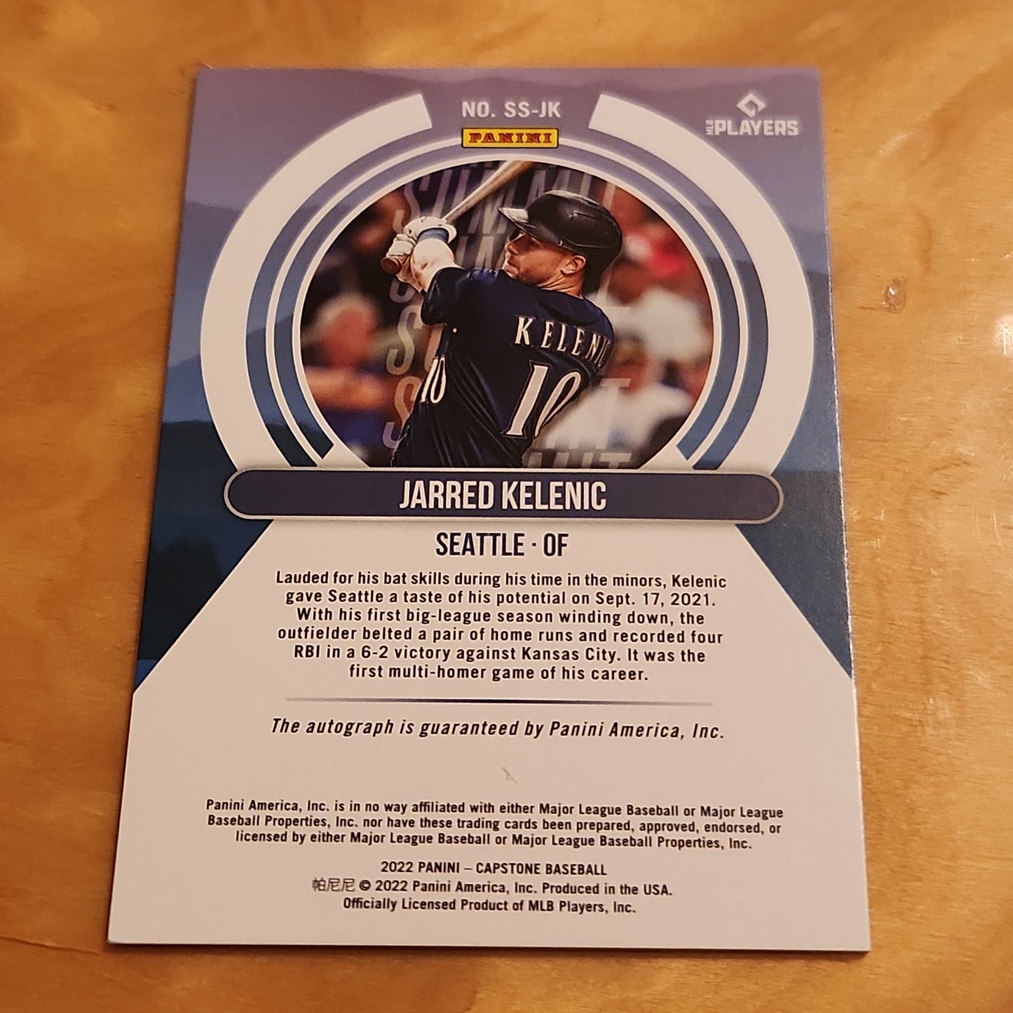 Panini Capstone Jarred Kelenc Auto #SS-JK