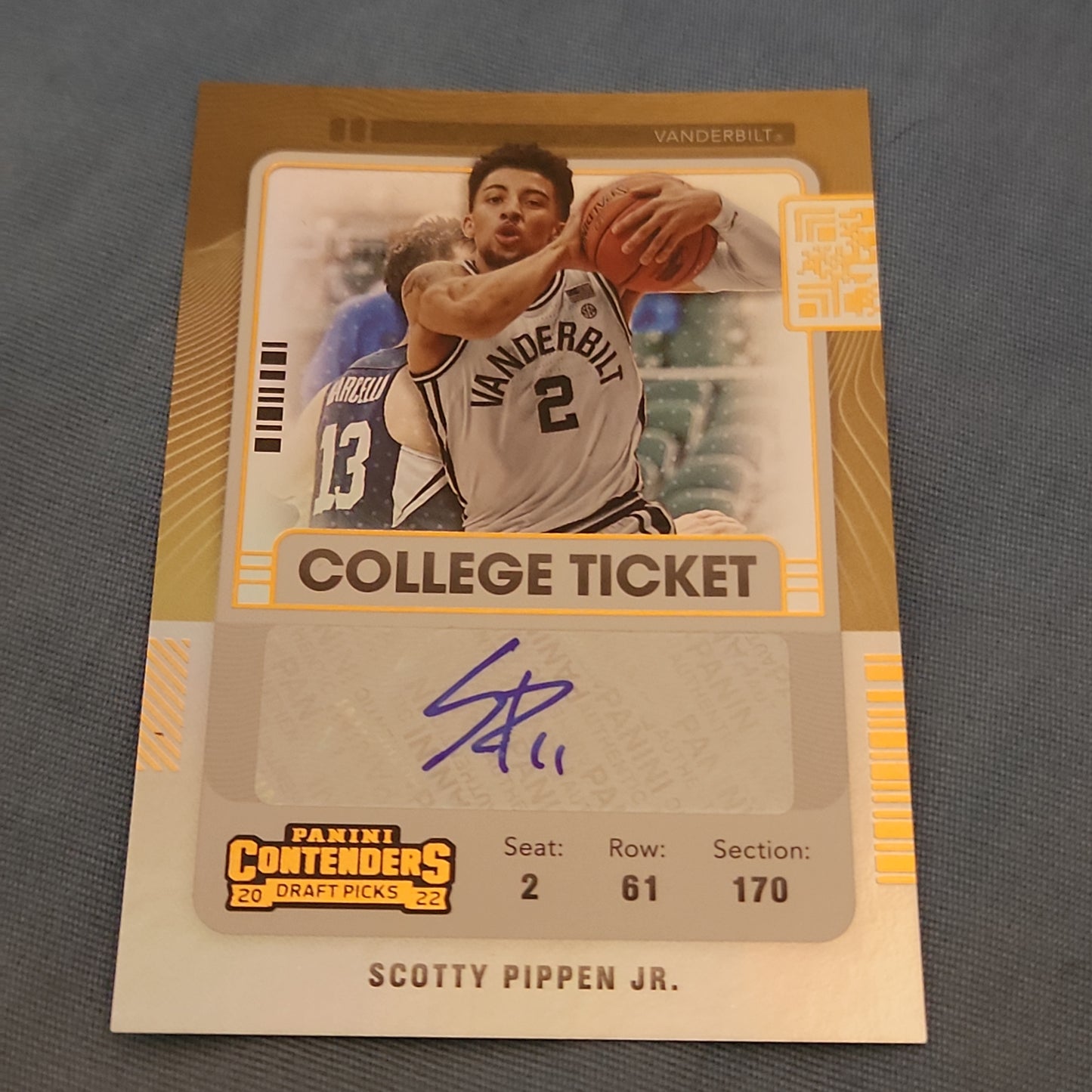 Panini Contenders Draft Picks Orange College Ticket Scotty Pippen Jr. Auto #CT-SPJ