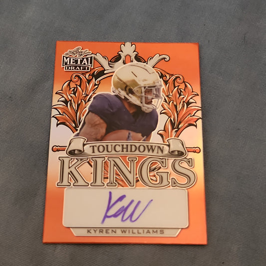 Leaf Metal Draft Touchdown Kings Orange Kyren Williams Auto 5/7 #TK-KW2