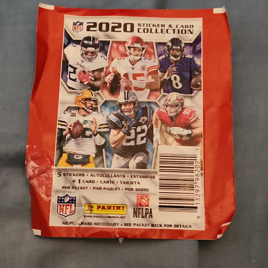 Openned Panini NFL 2020 Sticker & Card Pack Collection