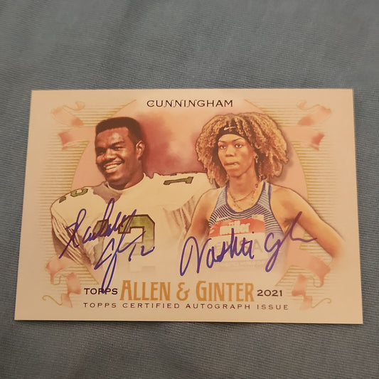 Topps Allen & Ginter The World Champions Randall & Vashti Cunninghan Auto #DA-CC