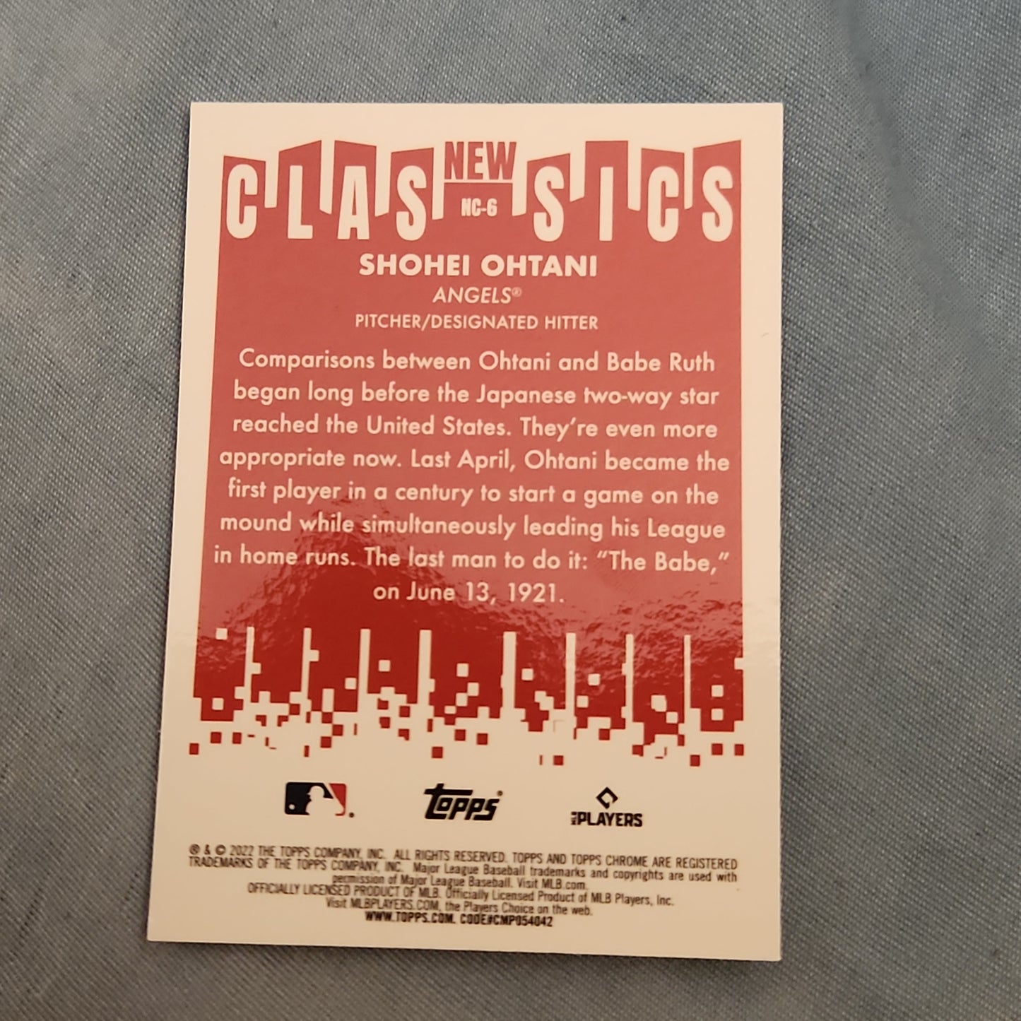 Topps Chrome New Classics Shohei Ohtani #NC-6