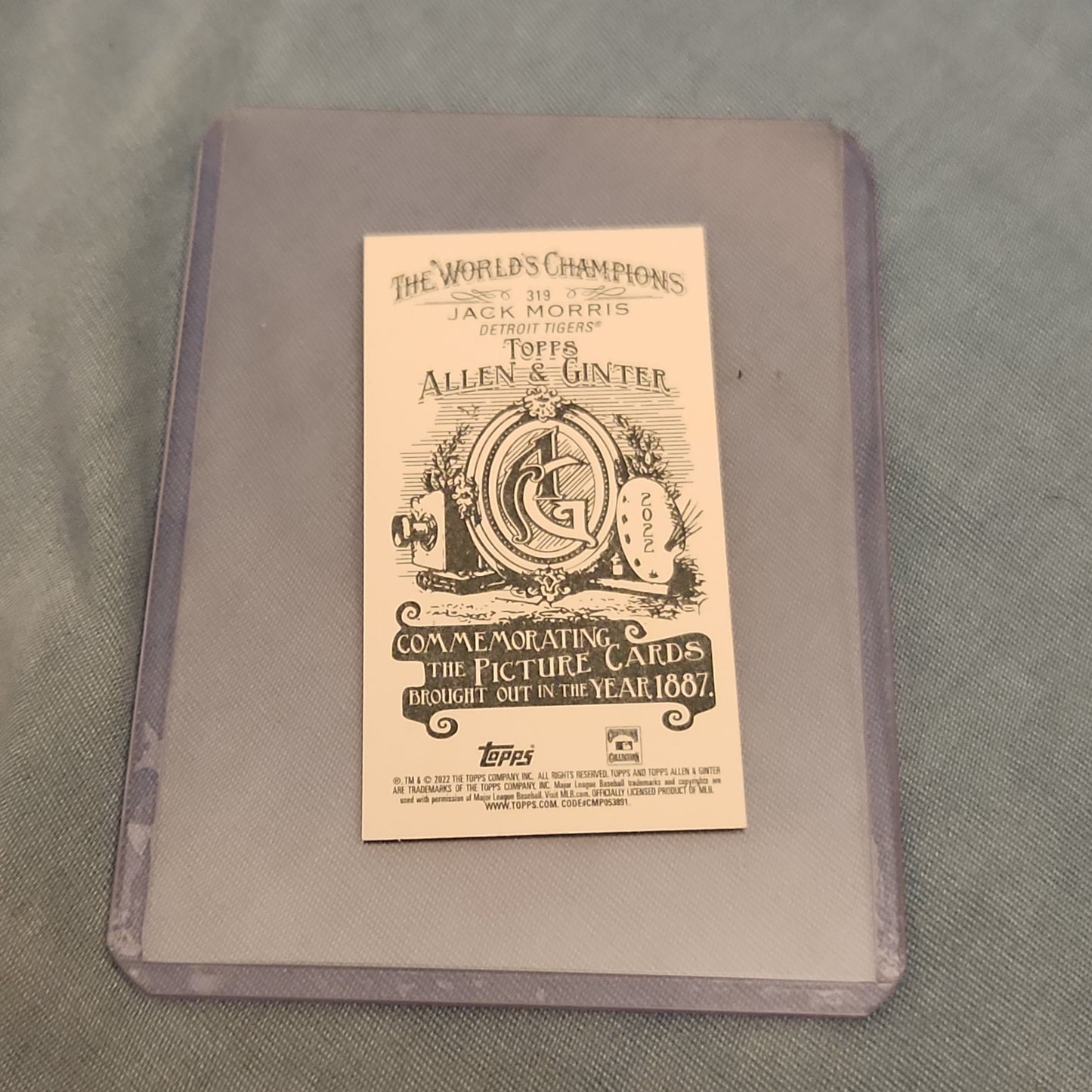 Mini Topps Allen & Ginter Jack Morris #319
