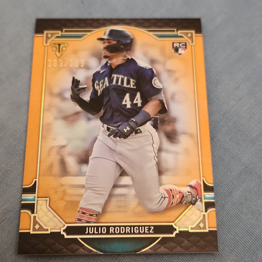 Topps Triple Threads Orange Julio Rodriguez RC 189/199 #74