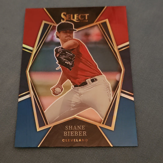 Panini Prizm Select Premier Level Red & Blue Shane Biber #147