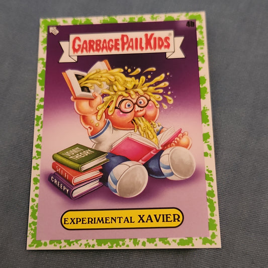 Topps Garbage Pail Kids Green Experimental Xavier 4b