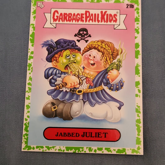 Topps Garbage Pail Kids Green Jabbed Juliet 21b