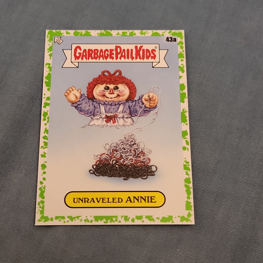 Topps Garbage Pail Kids Green Unraveled Annie 43a