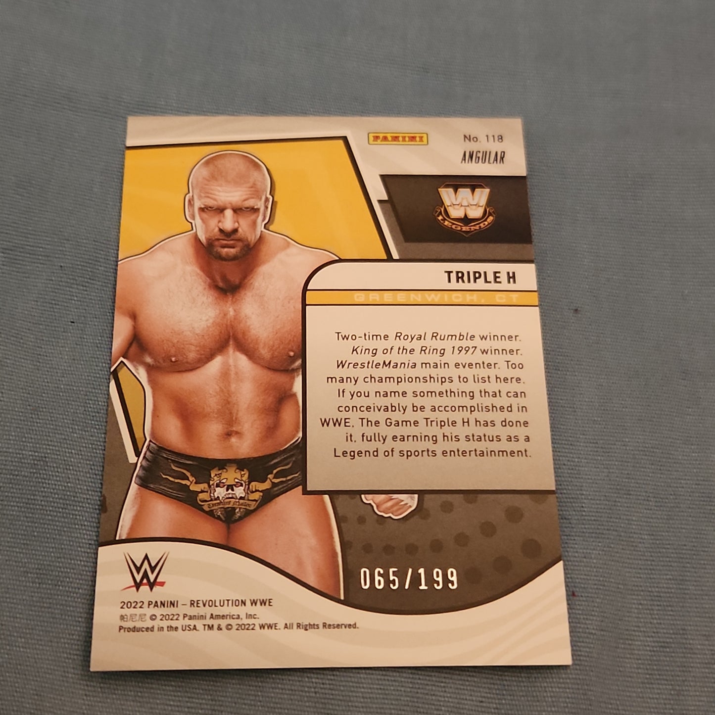 Panini Revolution Angular Triple H 65/199 #118