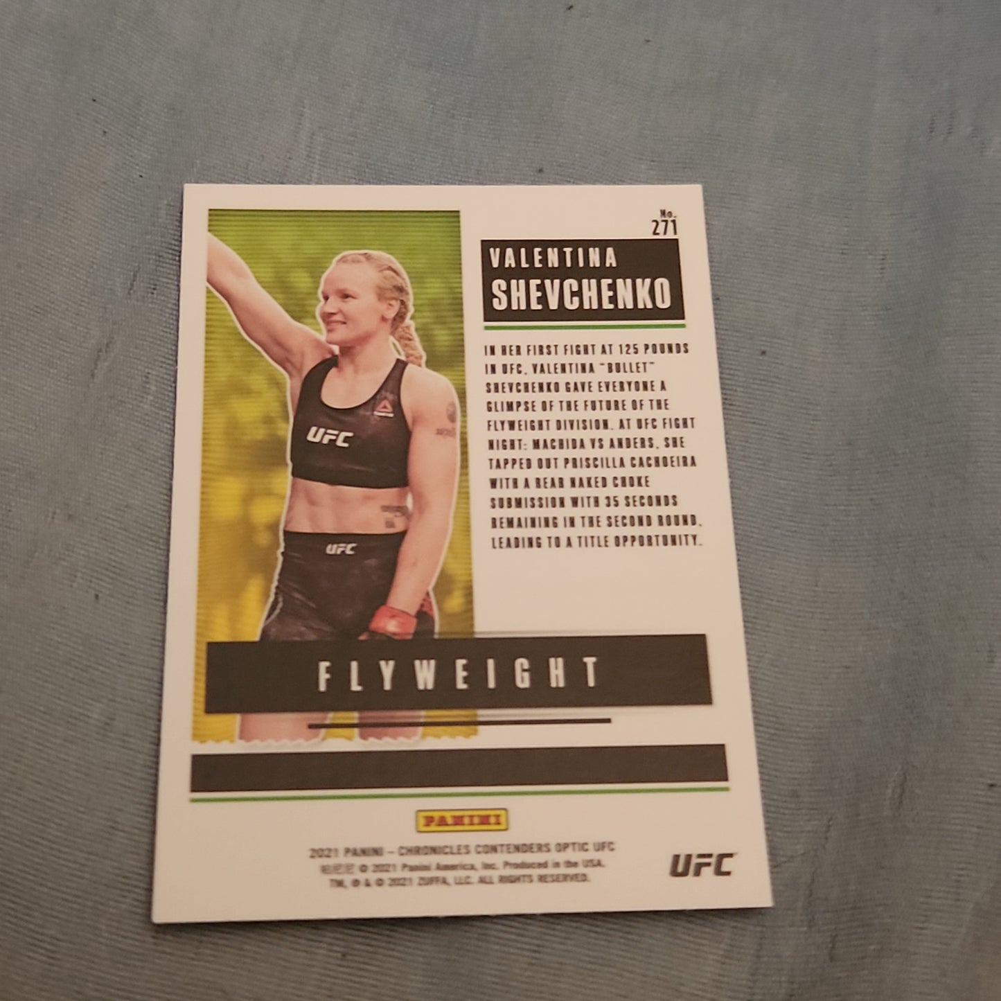 Panini Optic Contenders Season Ticket Valentina Shevchenko #271