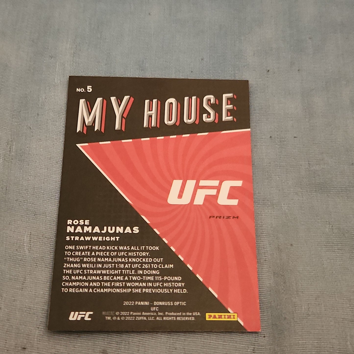 Panini Optic Prizm My House Rise Namajunas #5