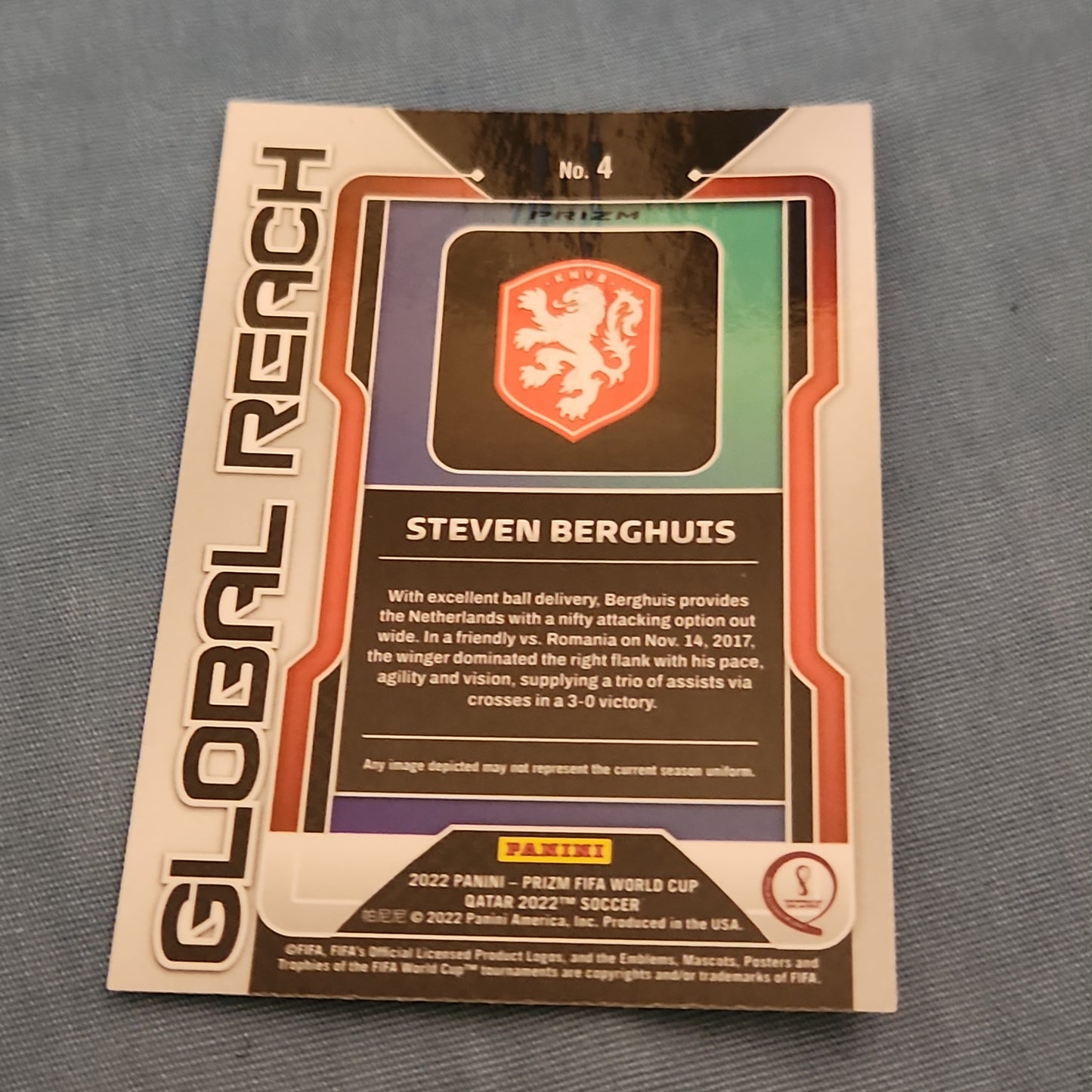 Panini Prizm Global Reach Steven Berghuis #4